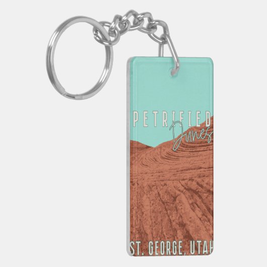 ヴィンテージ旅行ピトリファイド砂丘ユタ岩の形成 キーホルダー (正面左)