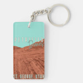 ヴィンテージ旅行ピトリファイド砂丘ユタ岩の形成 キーホルダー (裏面)