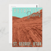 ヴィンテージ旅行ピトリファイド砂丘ユタ岩の形成 ポストカード (正面/裏面)
