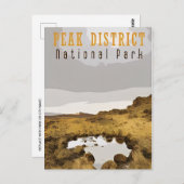 ヴィンテージ旅行ピーク地区国立公園イングランド ポストカード (正面/裏面)