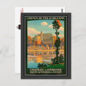ヴィンテージ旅行フランス、アンボイズ城 – ポストカード (正面/裏面)