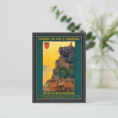 ヴィンテージ旅行フランス、ロカマドール – ポストカード (スタンド正面)