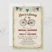 ヴィンテージ旅行ブライダルシャワー招待 招待状 (正面)