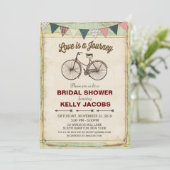 ヴィンテージ旅行ブライダルシャワー招待 招待状 (スタンド正面)