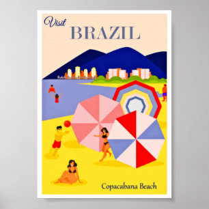 ヴィンテージ旅行ブラジルのポスター ポスター