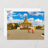 ヴィンテージ旅行プノンペンCambodia city ポストカード (正面/裏面)