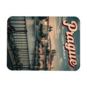 ヴィンテージ旅行プラハ共和国の贈り物, waterf マグネット (横)