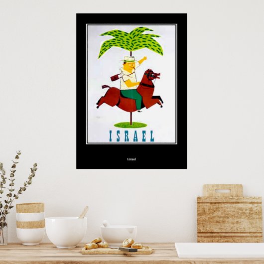 ヴィンテージ旅行プリントポスターイスラエル ポスター (キッチン)