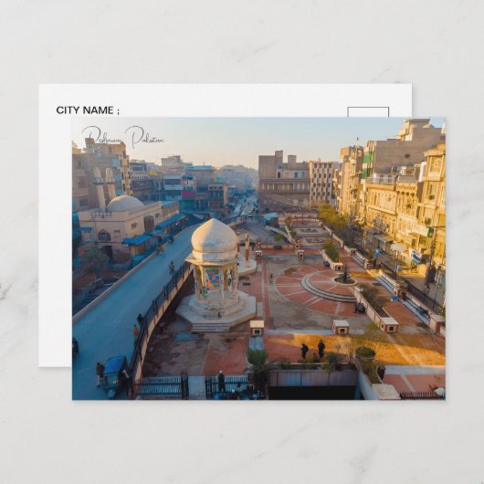 ヴィンテージ旅行ペシャワーパキスタンバケーションアジア ポストカード (正面/裏面)