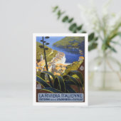 ヴィンテージ旅行ポスタイタリアンー,リビエラ ポストカード (スタンド正面)