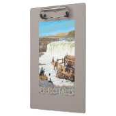 ヴィンテージ旅行ポスターを採取するCeliloの滝 クリップボード (左)