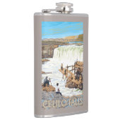 ヴィンテージ旅行ポスターを採取するCeliloの滝 フラスク (右)