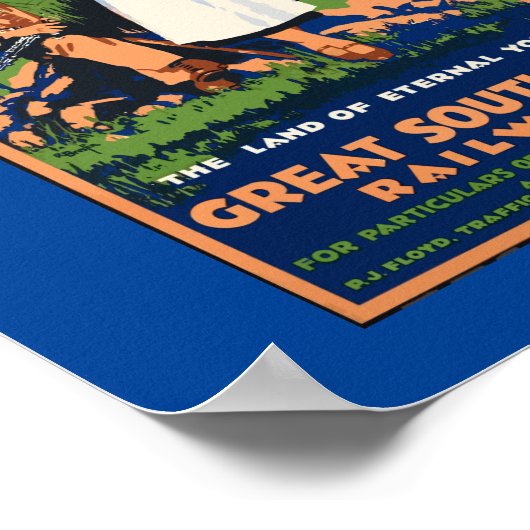 ヴィンテージ旅行ポスターアイルランド自然絵画ズファーム ポスター (角)