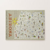 ヴィンテージ旅行ポスターアリゾナのポスター ジグソーパズル (横)