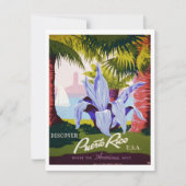 ヴィンテージ旅行ポスターアート、プエルトリコを発見！ (正面)