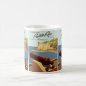 ヴィンテージ旅行ポスターアート、プエルトリコを発見! コーヒーマグカップ (中央)