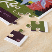 ヴィンテージ旅行ポスターアート、プエルトリコを発見！ ジグソーパズル (側面)