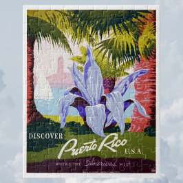 ヴィンテージ旅行ポスターアート、プエルトリコを発見！ ジグソーパズル