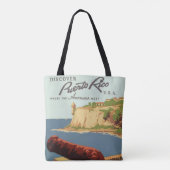 ヴィンテージ旅行ポスターアート、プエルトリコを発見！ トートバッグ (裏面)