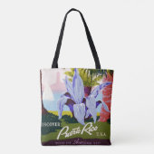 ヴィンテージ旅行ポスターアート、プエルトリコを発見! トートバッグ (裏面)