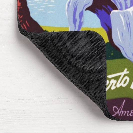 ヴィンテージ旅行ポスターアート、プエルトリコを発見！ マウスパッド (コーナー)