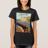 ヴィンテージ旅行ポスターアート、プエルトリコを発見！ Tシャツ (正面)