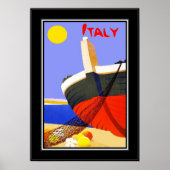 ヴィンテージ旅行ポスターイタリア ポスター (正面)