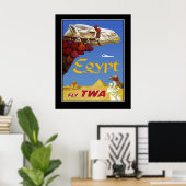 ヴィンテージ旅行ポスターエジプト大サイズ ポスター (ホームオフィス)