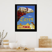 ヴィンテージ旅行ポスターエジプト大サイズ ポスター (キッチン)