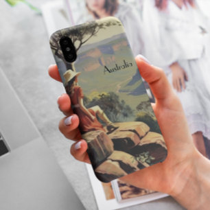 ヴィンテージ旅行ポスターオーストラリアキャニオン iPhone 11 PROケース