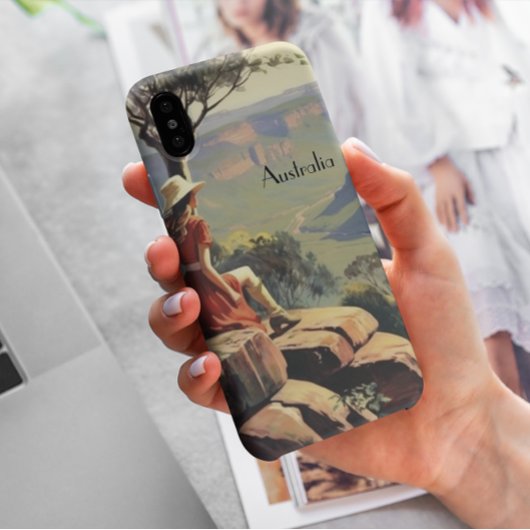 ヴィンテージ旅行ポスターオーストラリアキャニオン Case-Mate iPhoneケース