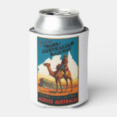 ヴィンテージ旅行ポスターオーストラリア列車アドベンチャー 缶クーラー (缶正面)
