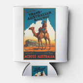ヴィンテージ旅行ポスターオーストラリア列車アドベンチャー 缶クーラー (正面)