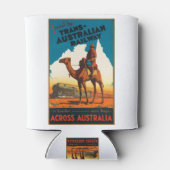 ヴィンテージ旅行ポスターオーストラリア列車アドベンチャー 缶クーラー (裏面)