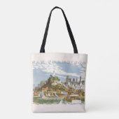 ヴィンテージ旅行ポスターサンフランシスコ湾フェリーボート トートバッグ (裏面)