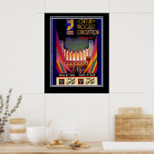 ヴィンテージ旅行ポスターシカゴトレイン大型 ポスター (キッチン)