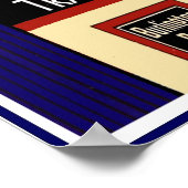 ヴィンテージ旅行ポスターシカゴトレイン旅行ポスター ポスター (角)