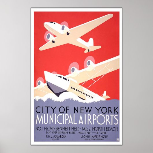 ヴィンテージ旅行ポスターシティ・オブ・ニューヨーク ポスター (正面)