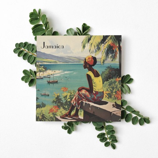 ヴィンテージ旅行ポスタージャマイカ人女性