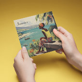 ヴィンテージ旅行ポスタージャマイカ人女性