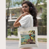 ヴィンテージ旅行ポスタージャマイカ人女性 トートバッグ