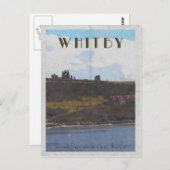 ヴィンテージ旅行ポスタースタイルハガキwhitby ポストカード (正面/裏面)