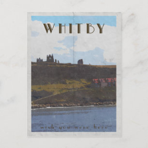 ヴィンテージ旅行ポスタースタイルハガキwhitby ポストカード