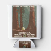 ヴィンテージ旅行ポスターセコイア国立公園キャンプ 缶クーラー (裏面)