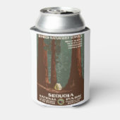 ヴィンテージ旅行ポスターセコイア国立公園キャンプ 缶クーラー (缶裏面)