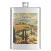 ヴィンテージ旅行ポスタートスカーナ地方 フラスク (正面)