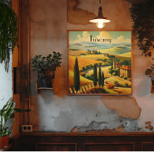 ヴィンテージ旅行ポスタートスカーナ、カスタマイズ可能 キャンバスプリント