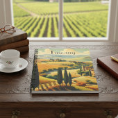 ヴィンテージ旅行ポスタートスカーナ、カスタマイズ可能 ノートブック