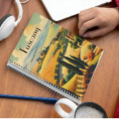 ヴィンテージ旅行ポスタートスカーナ、カスタマイズ可能 ノートブック