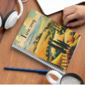 ヴィンテージ旅行ポスタートスカーナ、カスタマイズ可能 プランナー手帳